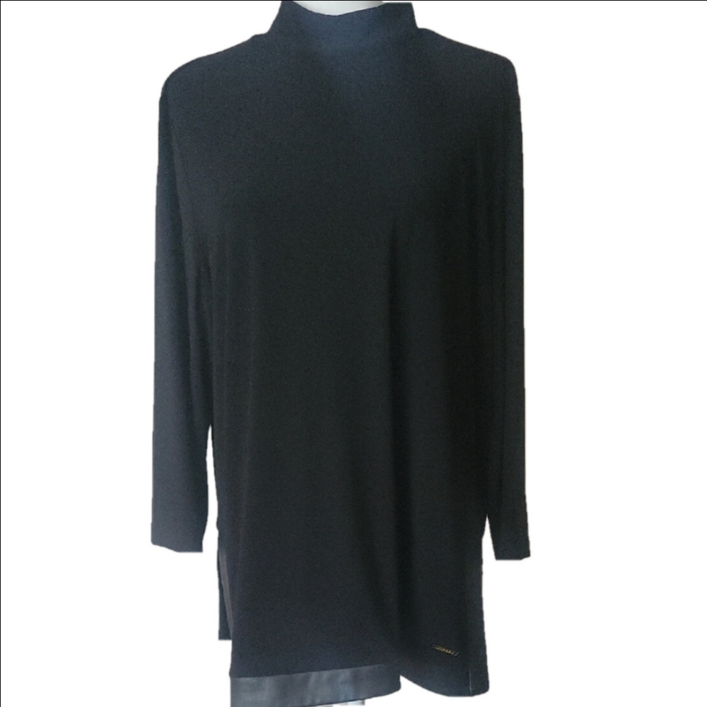Anne Klein Black Tunic Top - Picture 2 of 10